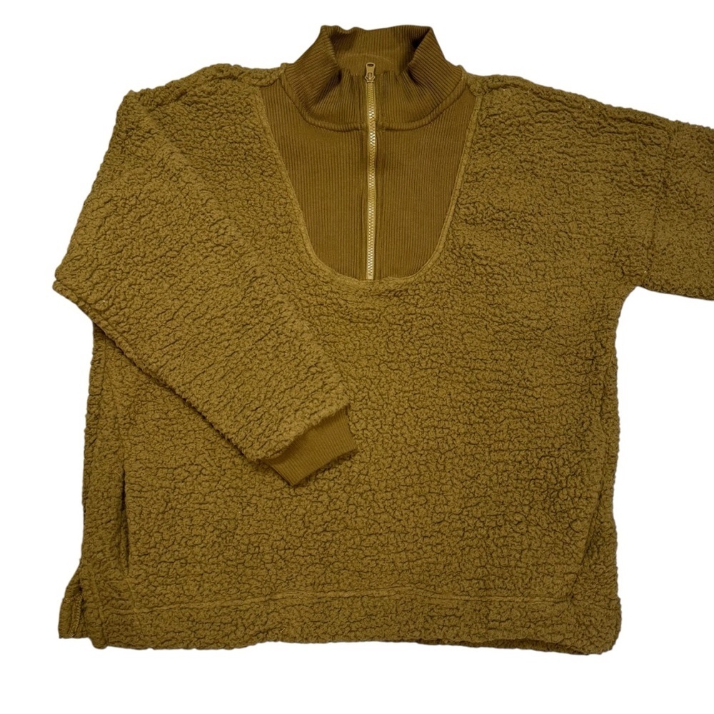 New Aerie Dream Sherpa Quarter Zip Sweatshirt Size S - Picture 3 of 10